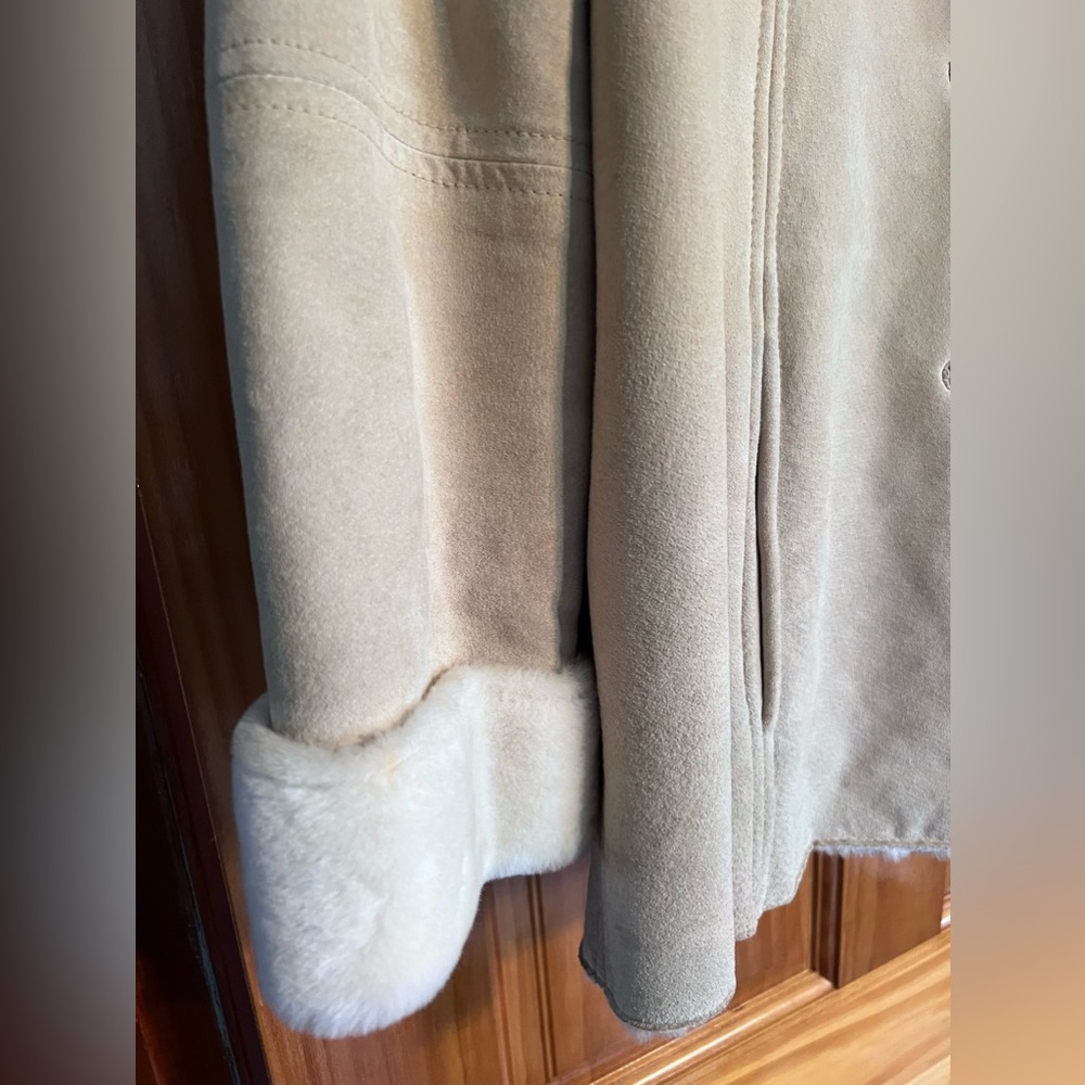 Vintage Winlit Women’s Tan Genuine Leather Faux Fur Jacket - Picture 6 of 8
